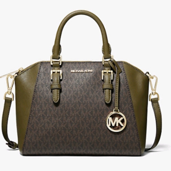 Michael Kors Handbags - MICHAEL KORS Medium Logo Leather Satchel NWT